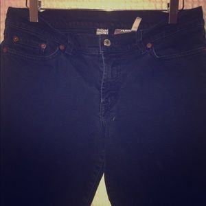 Lucky Brand mid rise flare dark jeans, size 10